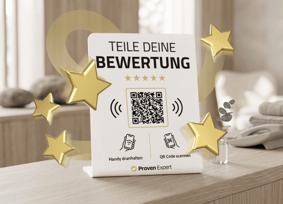 ProvenExpert NFC & QR Aufsteller für Bewertungen